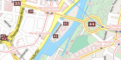 Stadtplan Praterinsel